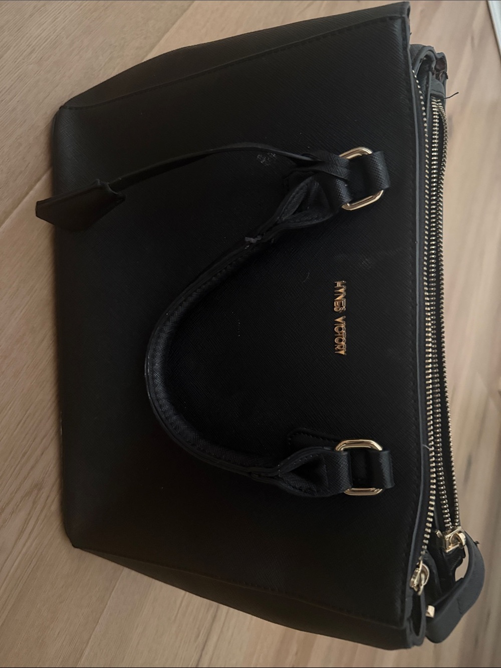Black Structured Tote Bag